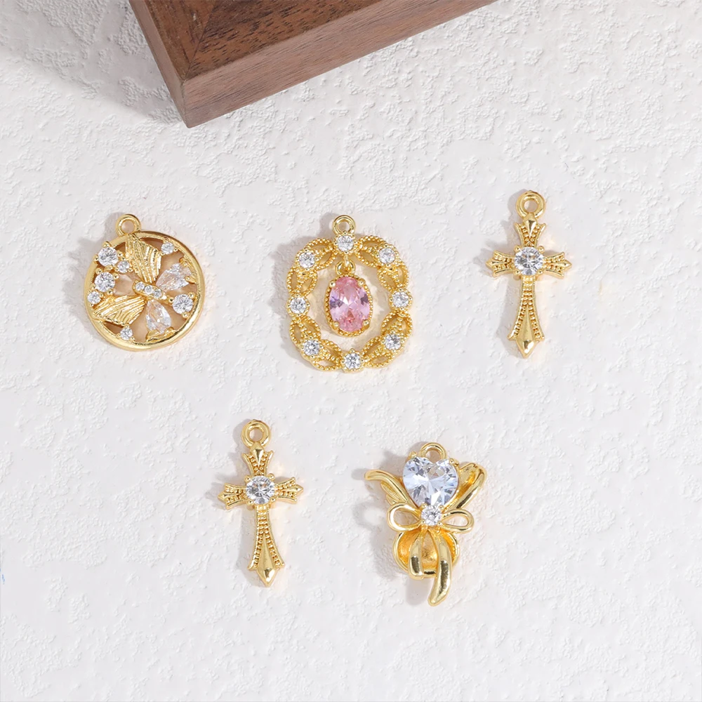 

Cordial Design 50Pcs DIY Pendant Accessories/Cross Shape/Genuine Gold Plating/Hand Made/Jewelry Findings & Components #194811