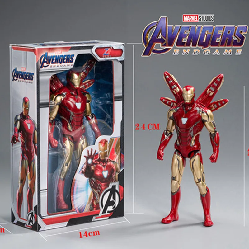 Marvel-figura de Iron Spider-Man hecha A mano MK85 de 7 pulgadas, Capitán América, Thanos 3 con juguetes para niños del mundo, una colección imprescindible