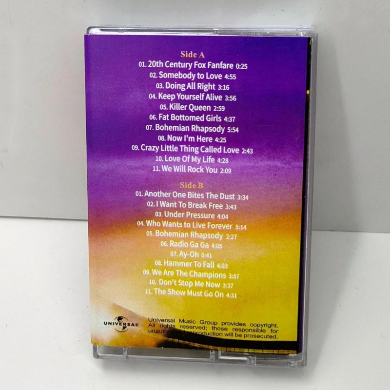 Klasyczna kaseta muzyczna Queen Freddie Mercury Bohemian Rhapsody Album Kasety Cosplay Muzyczna Kasetka Walkman Rejestrator Dźwięku Teczka z Muzyką — zdjęcie 4