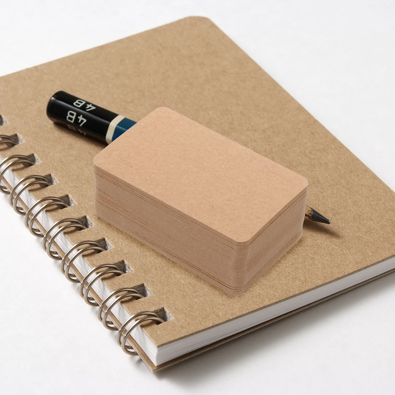 

300Pcs Blank Cards Portable Flashcards for Studying and Memory Games Blank Cards Kraft Card Kraft Memo Card Memory Flashcards