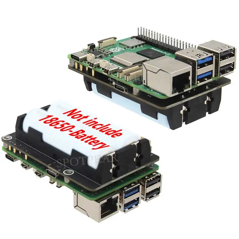 Placa UPS X1200 Raspberry Pi 5 Fonte de alimentação ininterrupta para bateria 18650-Li (NÃO incluída)