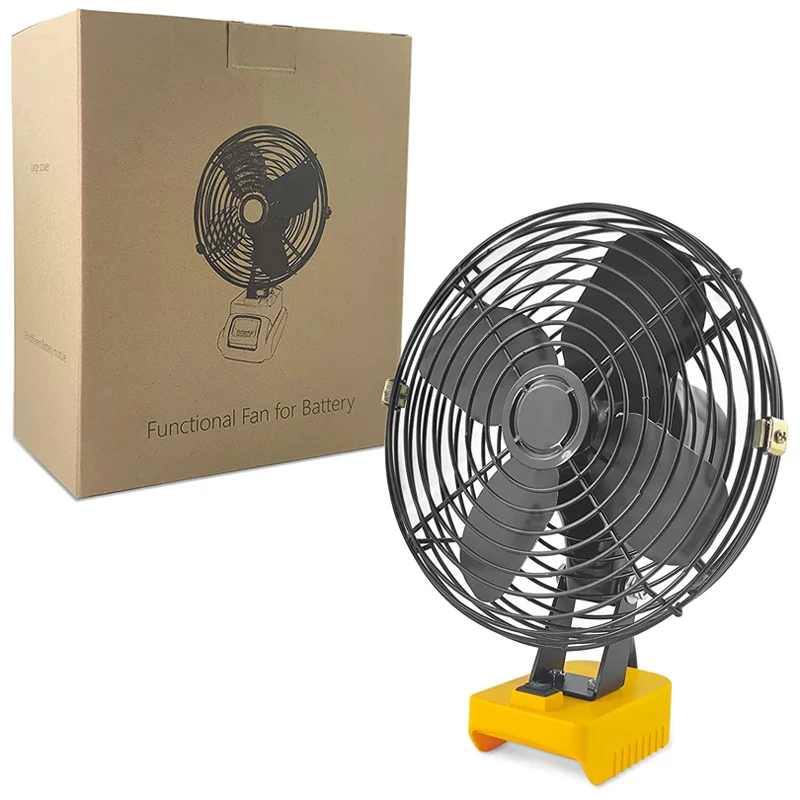 Ventilatore da cantiere portatile per officina per batteria Flexvolt agli ioni di litio Dewalt 20V MAX DCB200 DCB201 angolo utensile nudo senza fili regolabile
