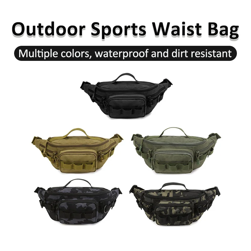 Outdoor Sports Waist Bag Waterproof Oxford Cloth Pack Travel Lightweight Anti Theft Fanny Pack Fishing Gear Tackle Storage Bag