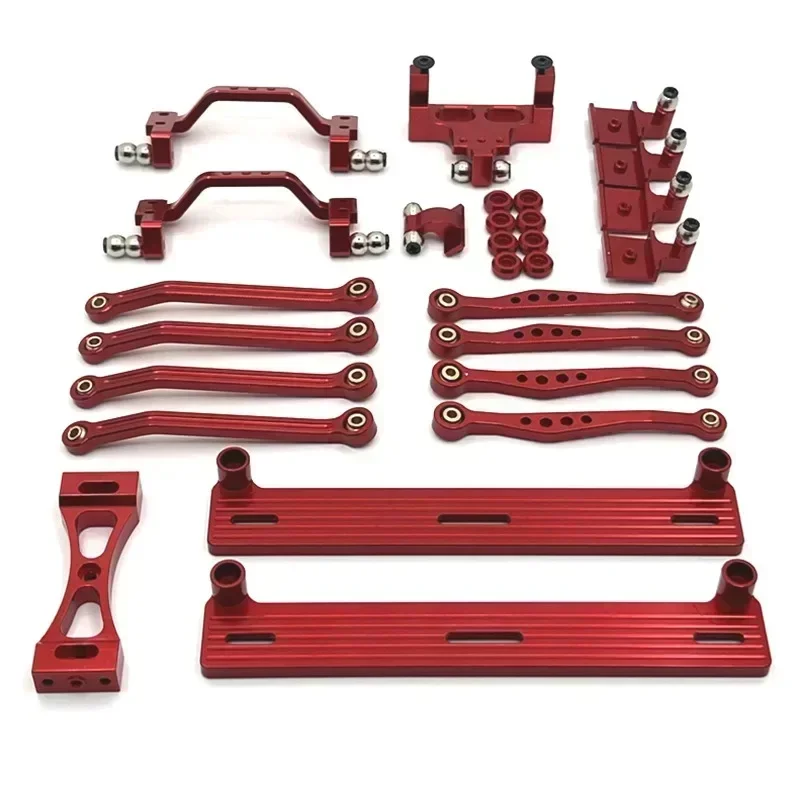 

Metal Chassis Link Rod Pull Rod Mount Side Pedal Shock Mount Set 1/16 RC Car Upgrade Parts Accessories FOR WPL C64 1/16 RC Car