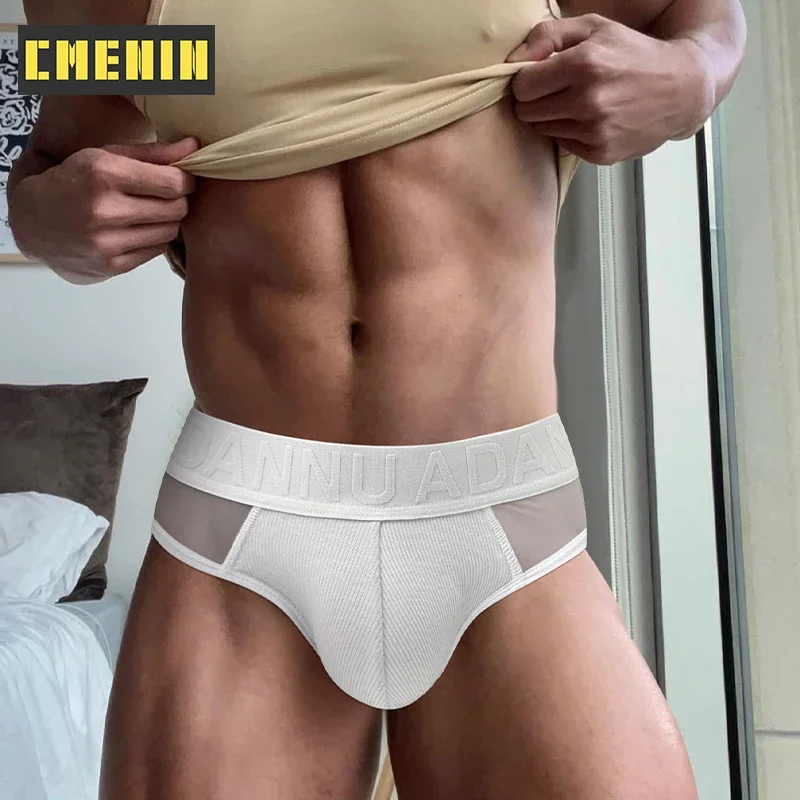 

CMENIN Sexy Men's Briefs Ultra-thin Breathable Men Panties Patchwork Transparent Mesh Mens Underpants Sexy Bikini Man Briefs