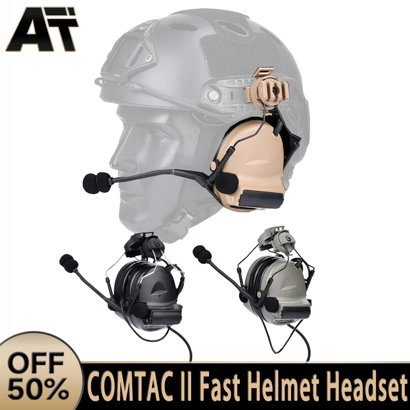 WADSN C2 COMTA II Fast Helmet Headset 20MM Rail Outdoor Airsoft Hunting Polar Noise Reduction U94 PTT Hearing Protection Headse