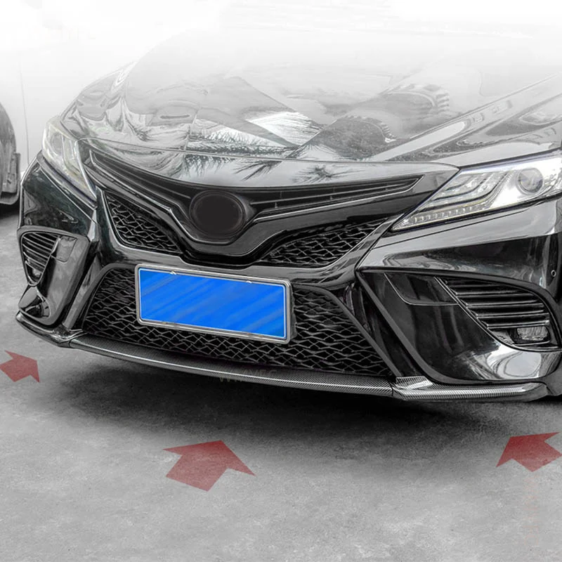 Fit For Toyota Camry 2018-2020 ABS Chrome Car Front Lower Bumper Grille Bottom Cover Protector Strip Trim Exterior Accessory