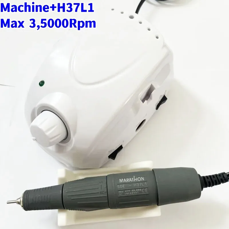 Marathon Champion-3 65W Electric Nail Drill Polish Control Box 35K 45K High Quality Handle Nail Drill Nail File Equipment Set