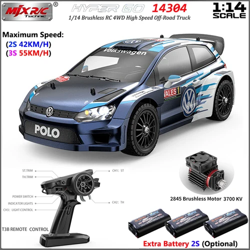새로운 하이퍼 고 MJX 14304 자동차 1:14 2.4G 4륜구동 브러시리스 45KM/H 고속 드리프트 자동차 무선 조종 자동차 모델 레이싱 자동차 장난감 선물