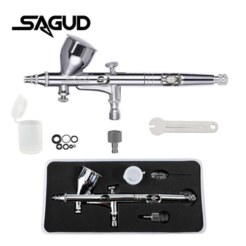 SAGUD 듀얼 액션 중력 에어 브러시, 렌치 커넥터 및 O 링 교체 액세서리, 모델 케이크 페인팅용 도구