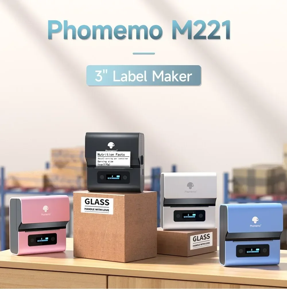 GlowMart Phomemo M221 Bluetooth Label Maker Machine 3