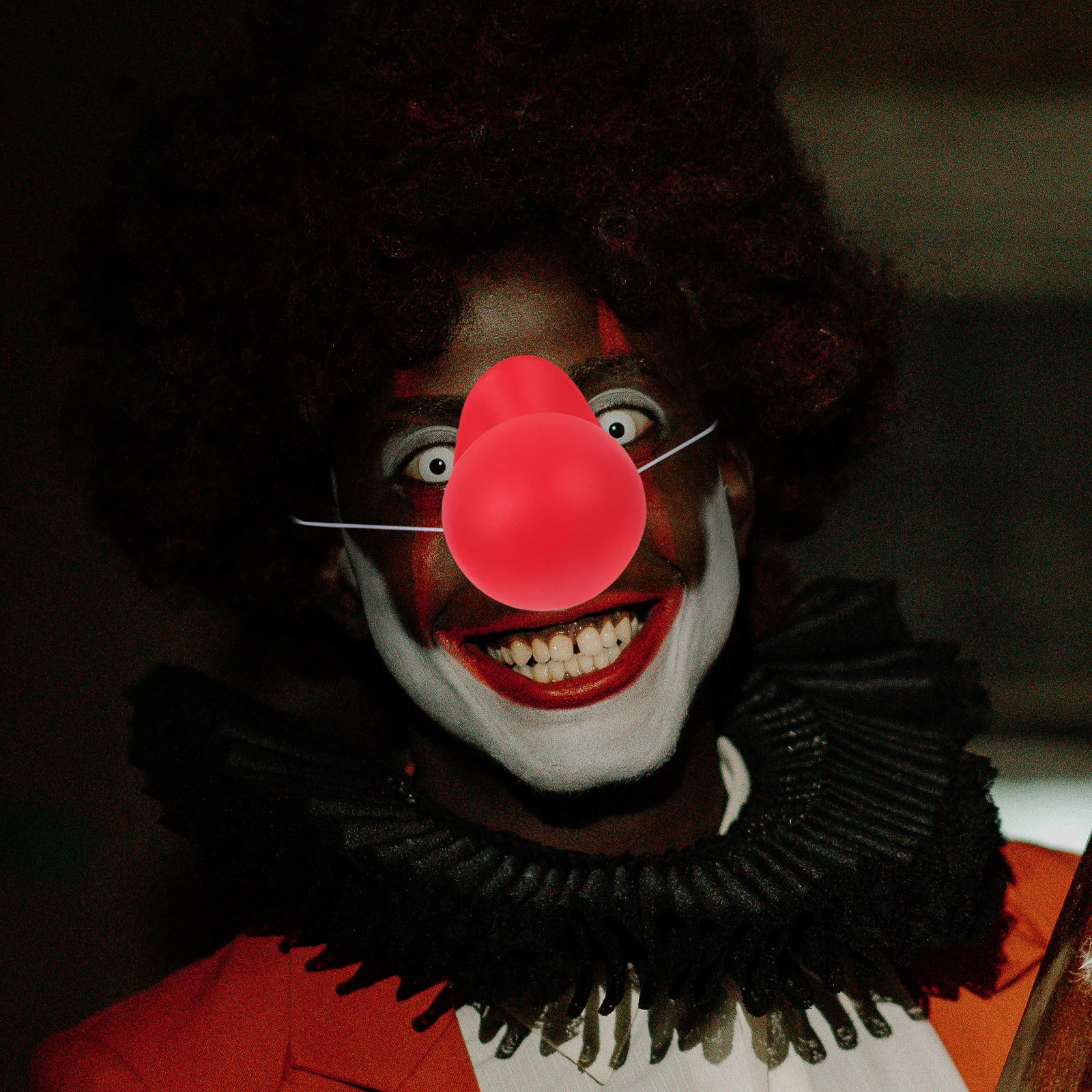 

6pcs Red Clown Noses Large Size Rubber Props for Halloween Costume Party Carnival Masquerade Cosplay Accessories Safe