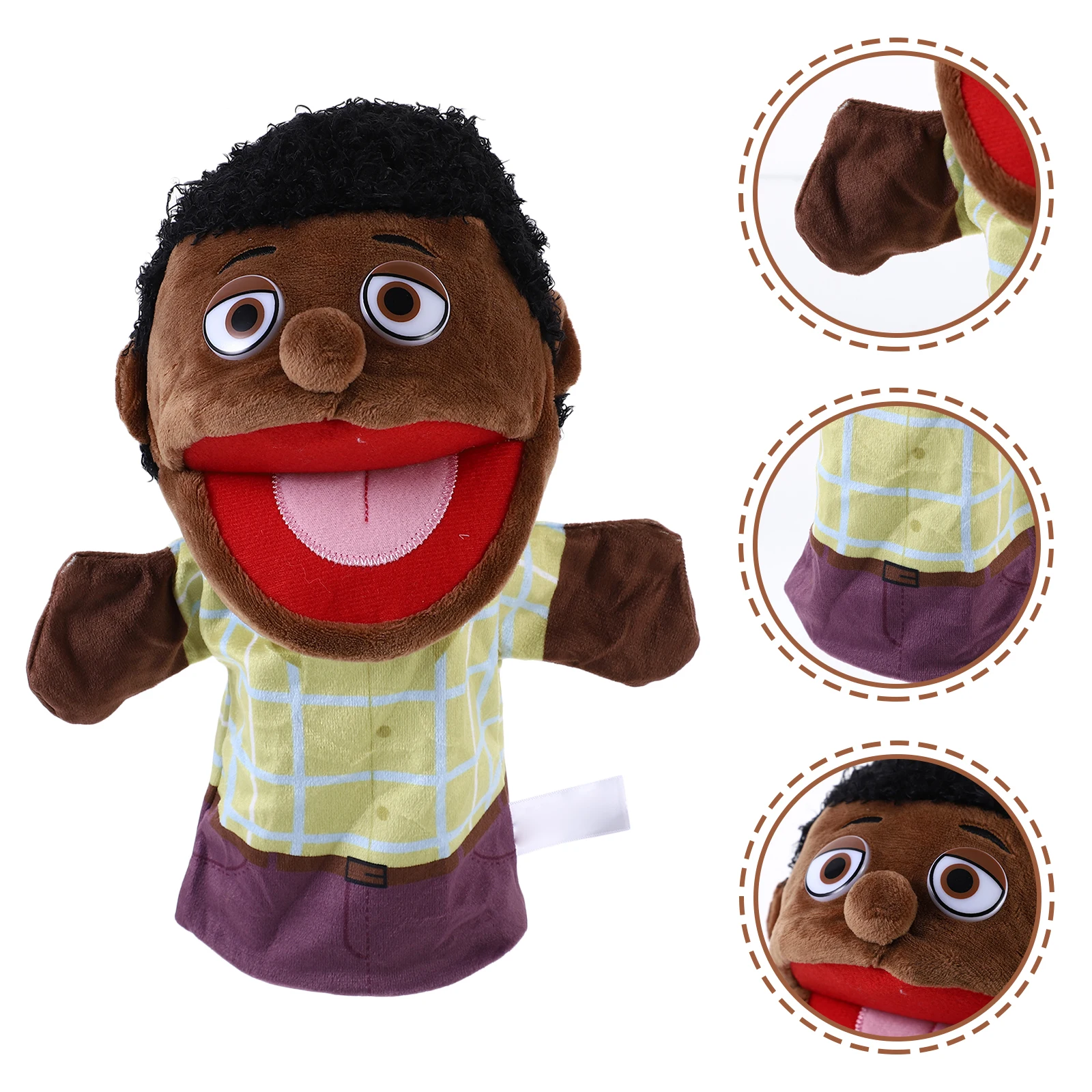 1pc Burattino a mano Figura di cartone animato carino per narrazione di burattini membri educativi Design realistico a mano creativa