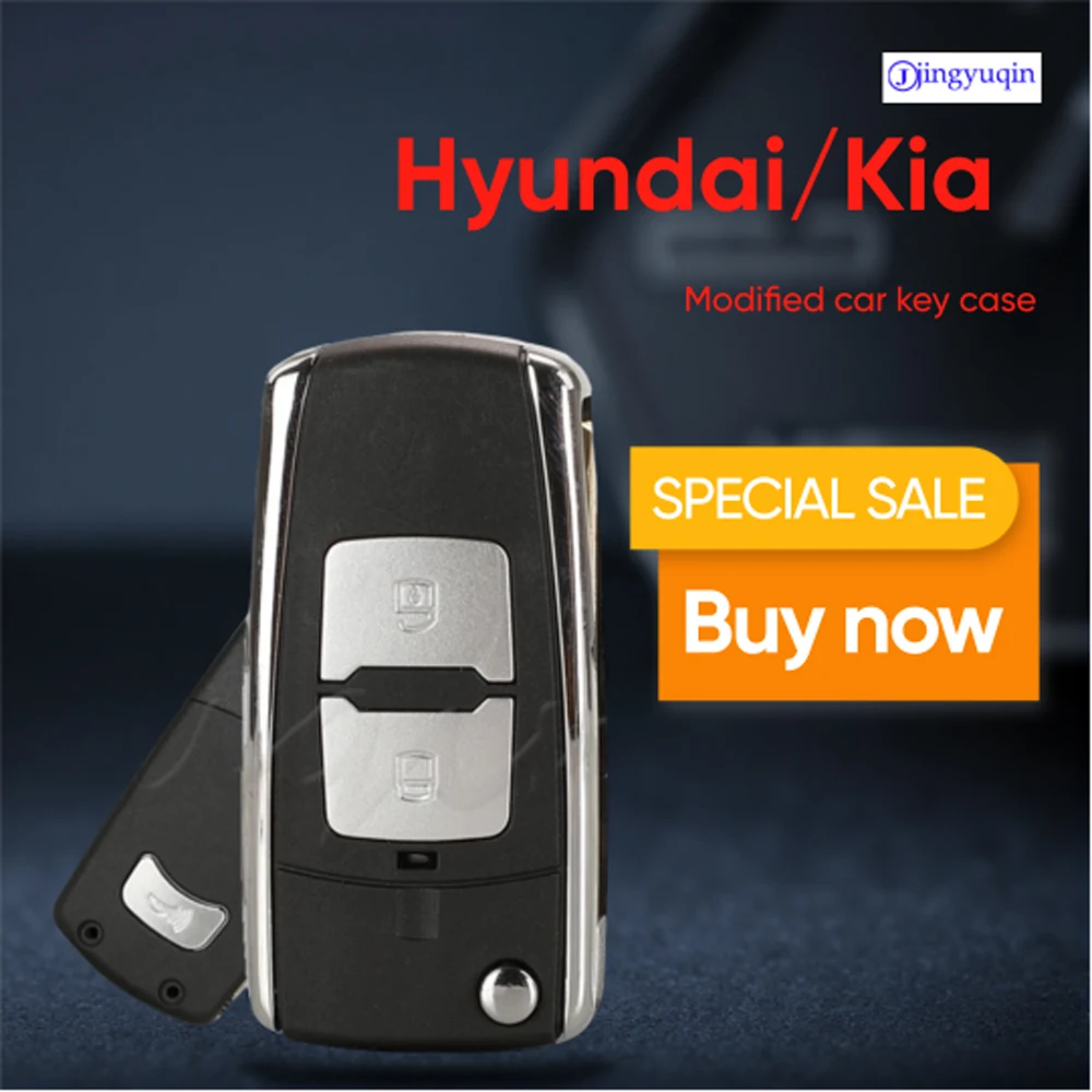 

Jingyuqin 3-кнопочный сменный пульт дистанционного ключа автомобиля, чехол-брелок для Hyundai Elantra 2011, для Kia Uncut Blade, пустой ключ