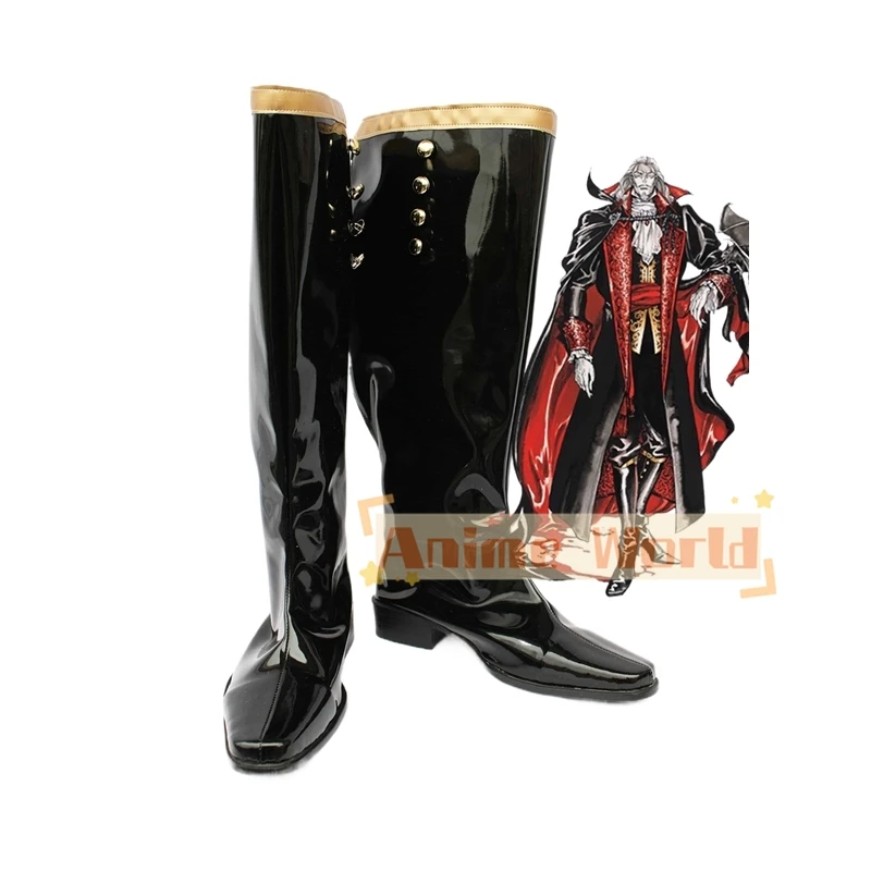 Castlevania Count Cosplay Boots Shoes Custom Made Halloween Carnival Party Props