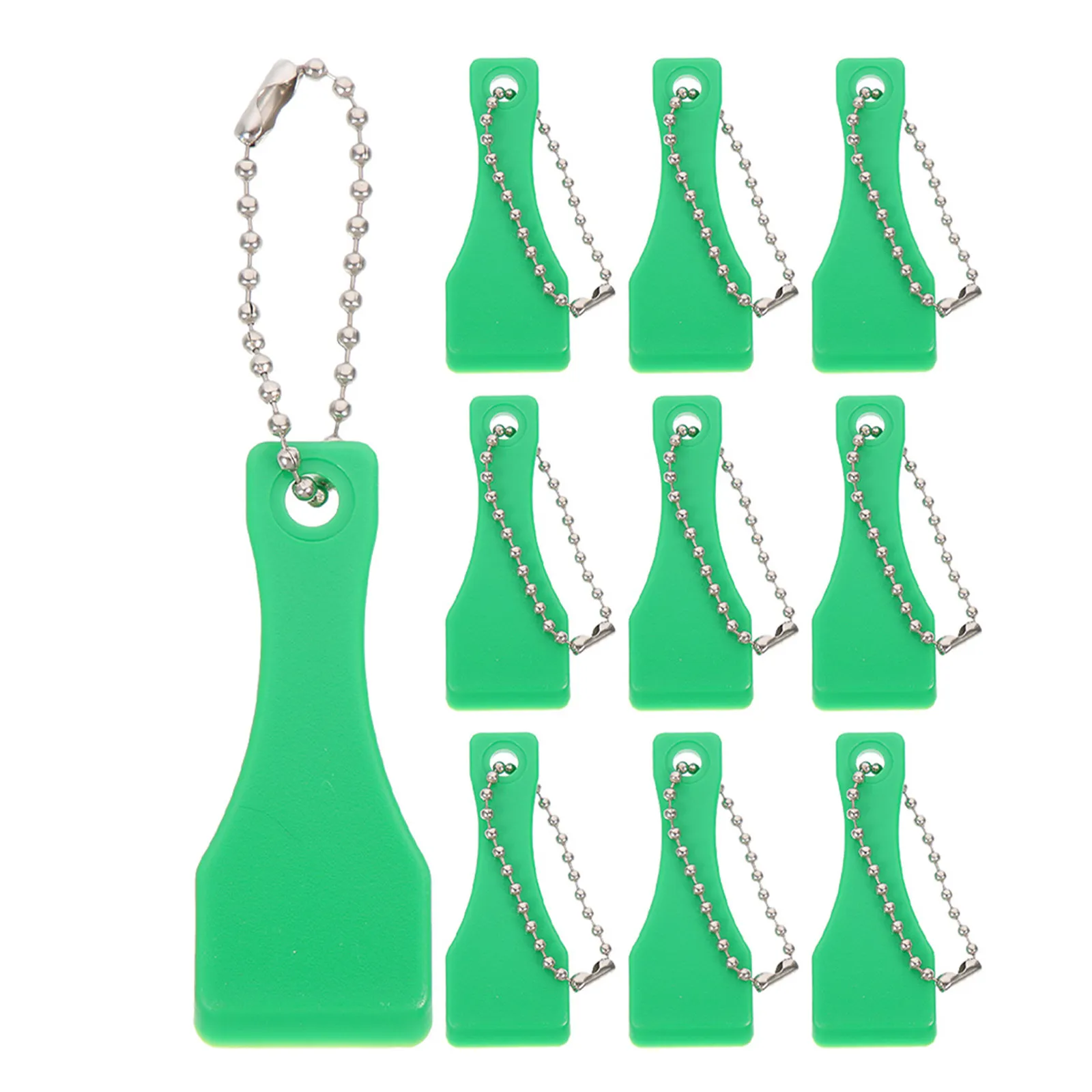 

50Pcs Lottery Scratcher Tools Plastic Ticket Scratch Off Tool Scoop Shape Keychain Scraper Lightweight Portable Lottery Card