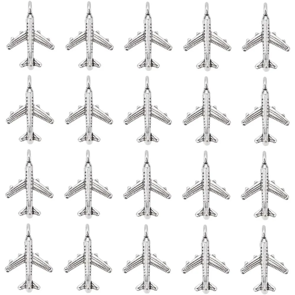 

1 Box 100Pcs Airplane Charm Bulk Airplane Charms Plane Airplanes Flight Aircraft Airline Alloy Transport Vehicle