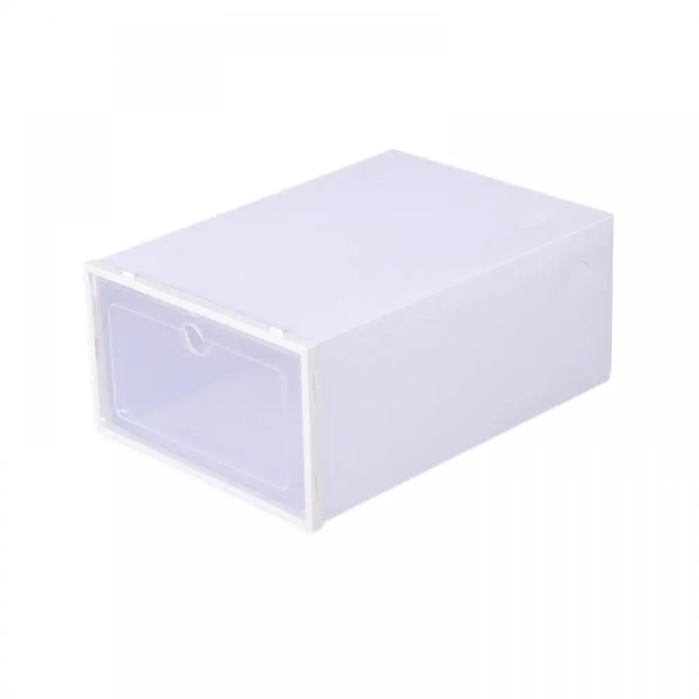 Stackable Box Storage Container Dustproof Storage Organizer Transparent Drawer Shoe With Lid Flip-Type Shoes