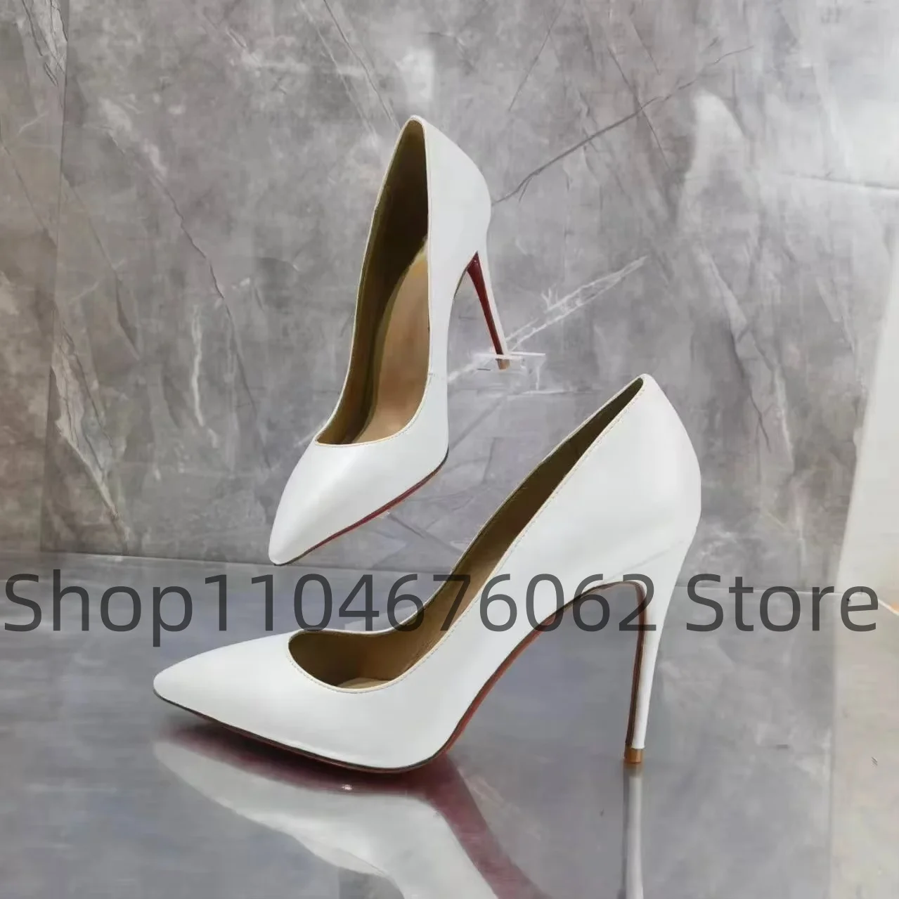 

White Classic Spring 2025 New Women Design High Heels With Pointy Toes And Slender Commuter Office Women's Single Shoes