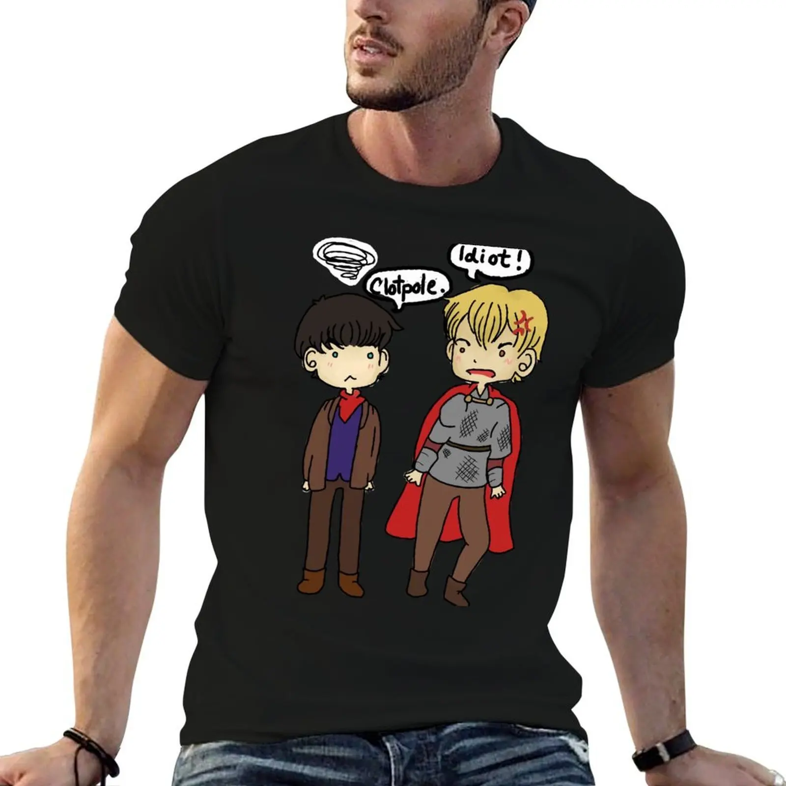 

Arthur & for anime shirt man graphic man Merlin tshirt T-Shirt shirts t casual t vintage