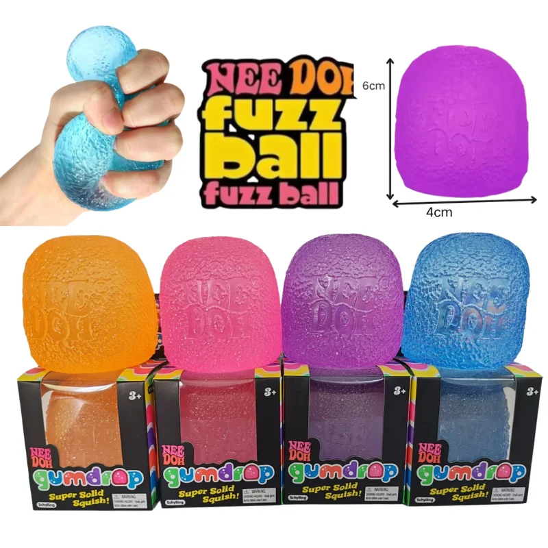 Hot Schylling Nee Doh Gumdrop Soft Sensory Fidget Ball Stress Relief Squeeze Toy Blind Box Assorted Color For Kids Adults