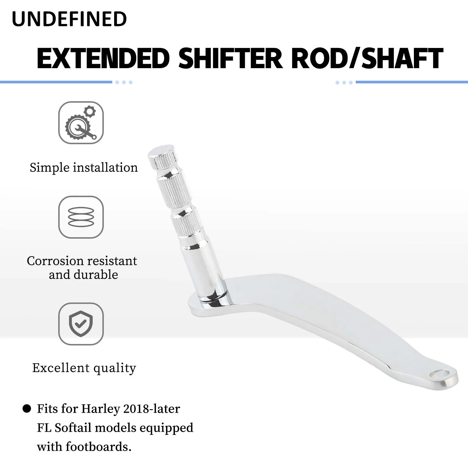 

Extended Shifter Shift Rod Lever Arm for Harley Davidson FL Softail 2018-2023 Models Equipped with Footboards Softail Chrome