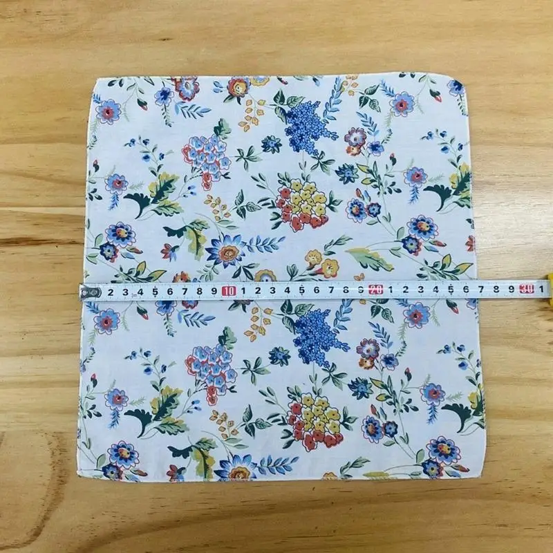 652f Fiary Patrón Fiario Floral Pañero bolsillo Hankies Hankies 10x10 pulgadas Toalla bolsillo absorción