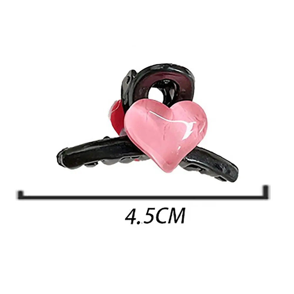 Pinzas de garra de tiburón de Color caramelo, accesorio para el cabello de corazón Simple, Pinza de agarre de flequillo, garra de pelo de Dama