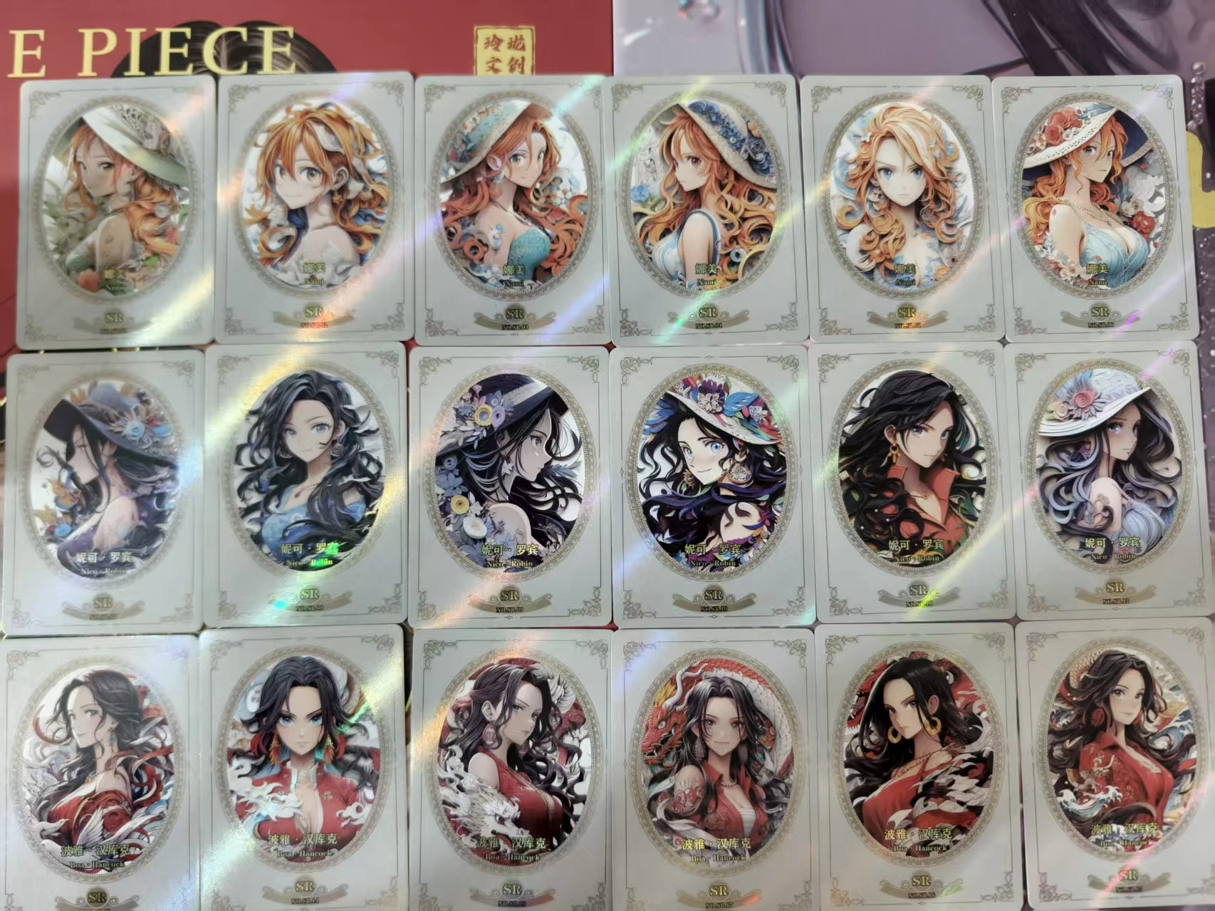 Japanese Anime One Piece Girl Cards: Han Cook, Nami, Robin, Vivi, White Star. Collectible Cards, Birthday Gift, Christmas Gift