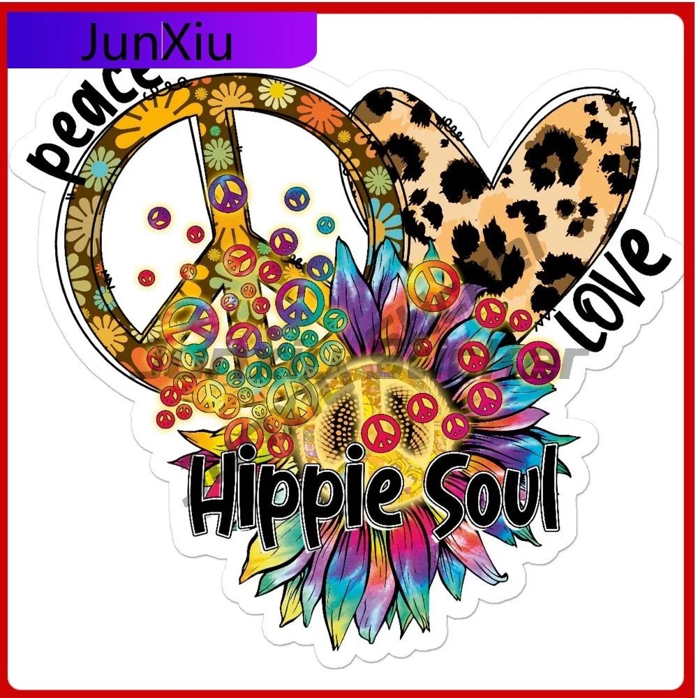 

Peace Love Hippie Cool Top Quality Fade Resistant Stylish Truck Decal Decoration Waterproof Vinyl Car Laptop Window Bumper