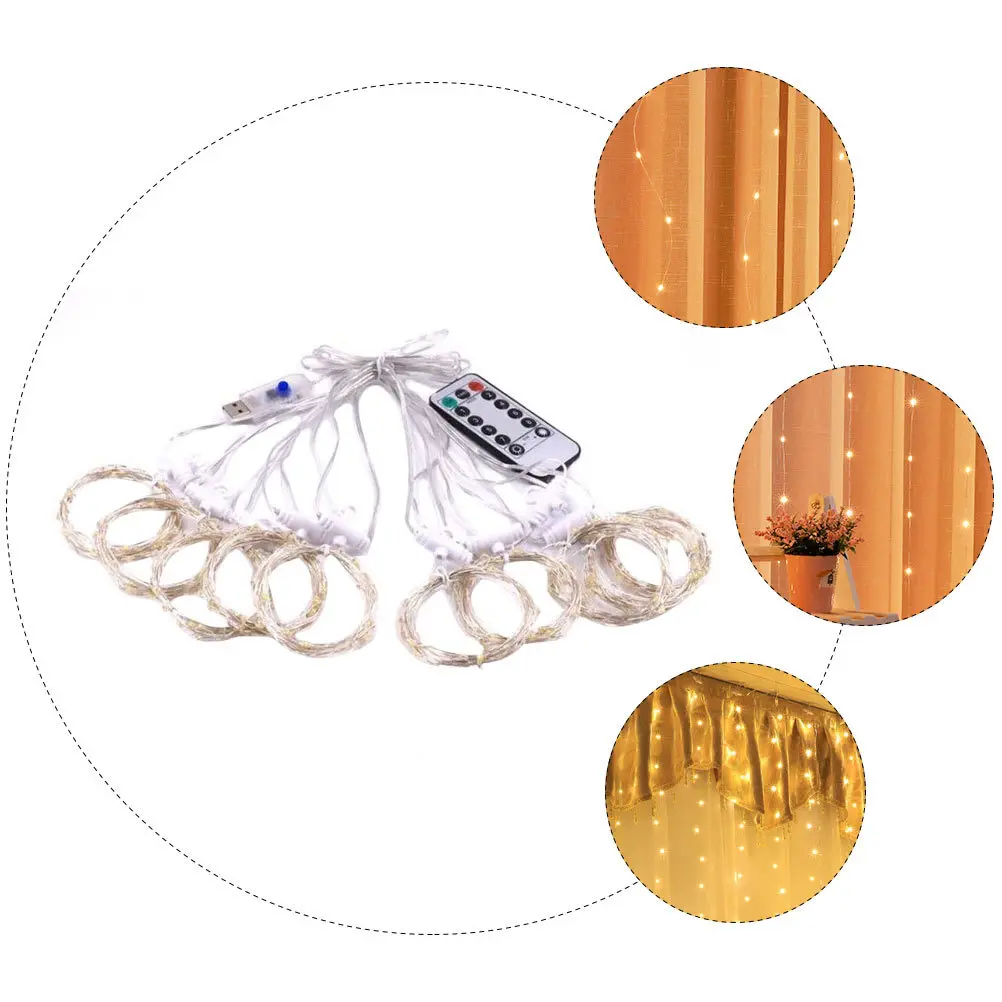 3m التحكم عن بعد سلسلة أضواء الزخرفية الدافئة الضوء الأبيض داخلي الزفاف غرفة نوم حفلة عيد ميلاد مهرجان ديكور #4