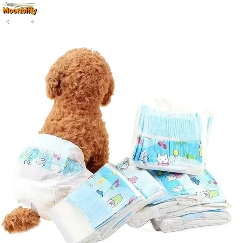 10Pcs Disposable Pet Diapers for DOG Leakproof Nappies Super Absorption Dog Diapers Pet Menstrual Physiological Pants Teddy