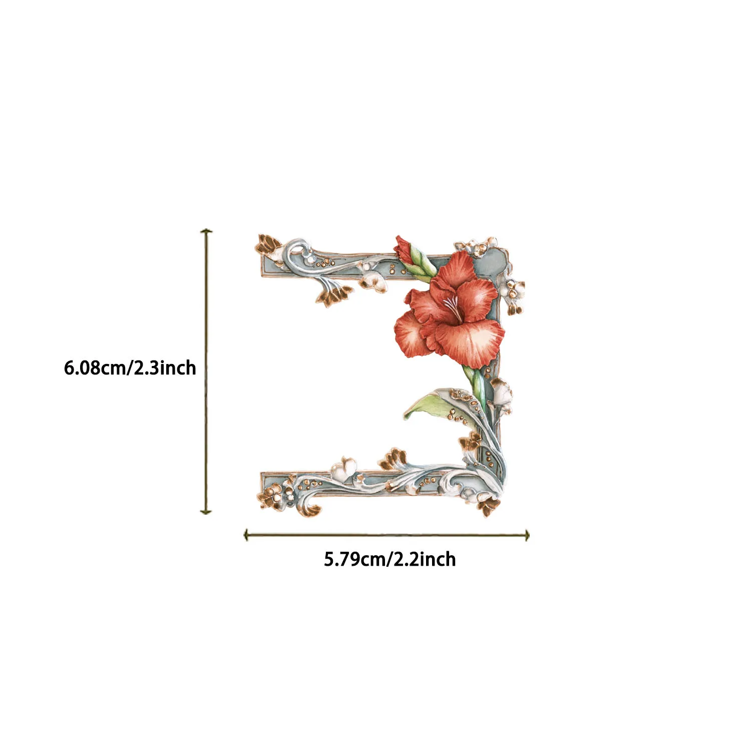 50/100 PCS Transparent PET Cartoon Flower Picture Frame Sticker Pack Waterproof Decorative Guitar Notebook Stickers