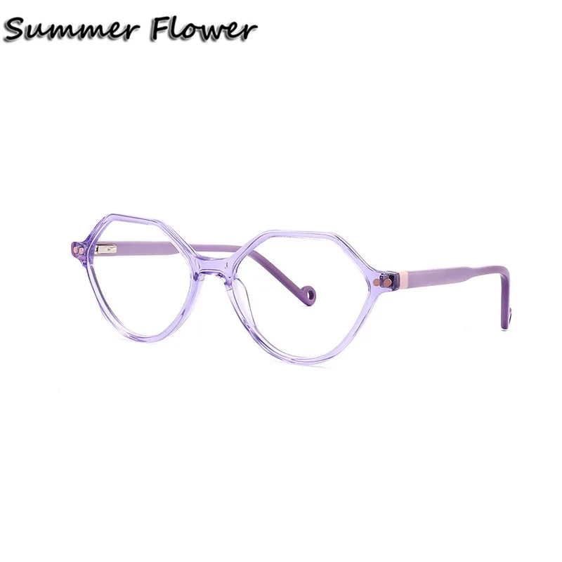 

Designer Kids Frame Girl Prescritpion Eyeglasses Child Myopia Prescription Transparent Lenses Acetate High Quality Glasses Frame