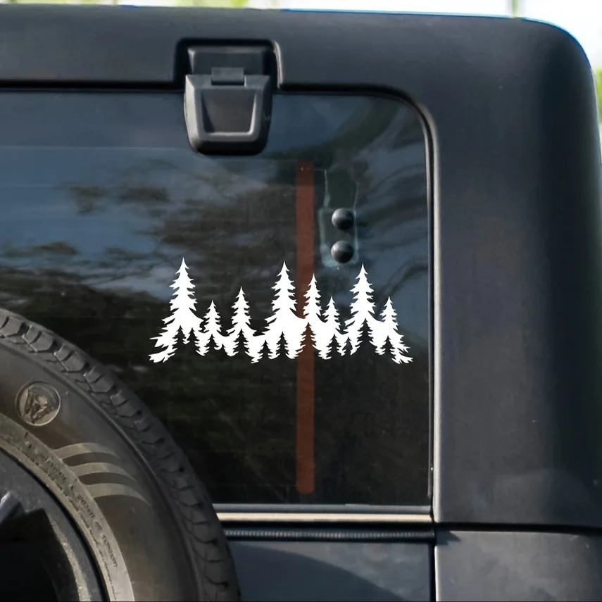 1PC Pine Tree Sticker Nature Vinyl Decal Car Truck Laptop Wall Decor Weatherproof Removable Tree Design