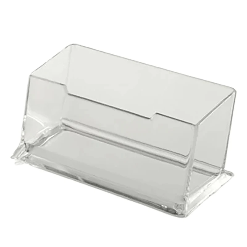 Clear Acrílico Plástico Desktop Titulares de cartão, Display Stands, Case Box para escola, Kantoorbenodigdheden, 1 Pc