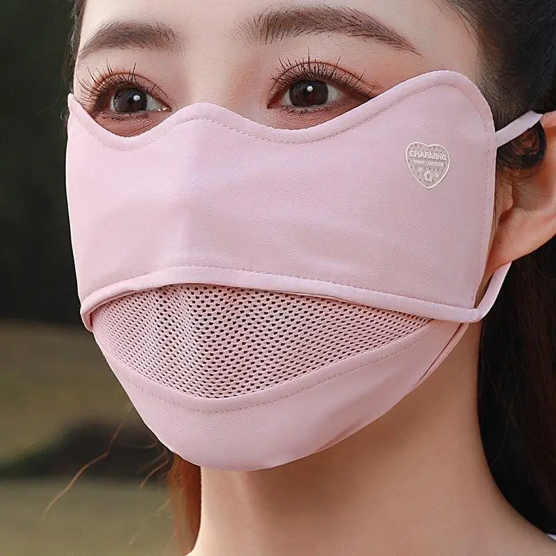 

Solid Color Breathable Face Mask UV Protection Sunscreen Cover Lightweight for Running Cycling Outdoor Sports