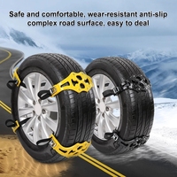 8pcs Black/Yellow TPU Car Snow Tire Chain Anti-skid Chain Belt Truck Off-Road SUV Vehicles Universal Car Protection Accessories