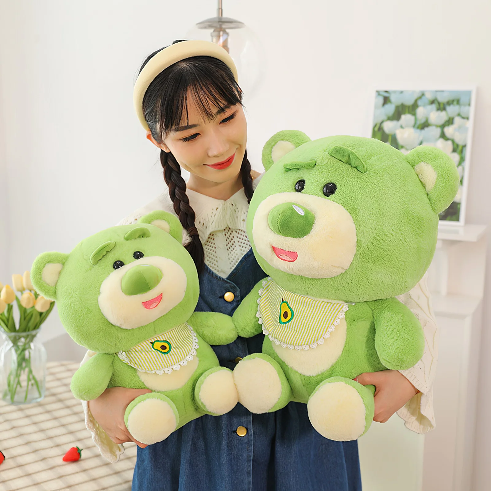 Cartoon Disney Toy Story Lotso Plush Toy Kawaii Lots-o'-Huggin' Bear Plushies Soft Stuffed Doll Cute Big Size Green Pillow Gift