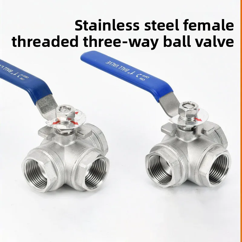 S304 Stainless Steel Three-way Ball Valve L Type T Type 1/4