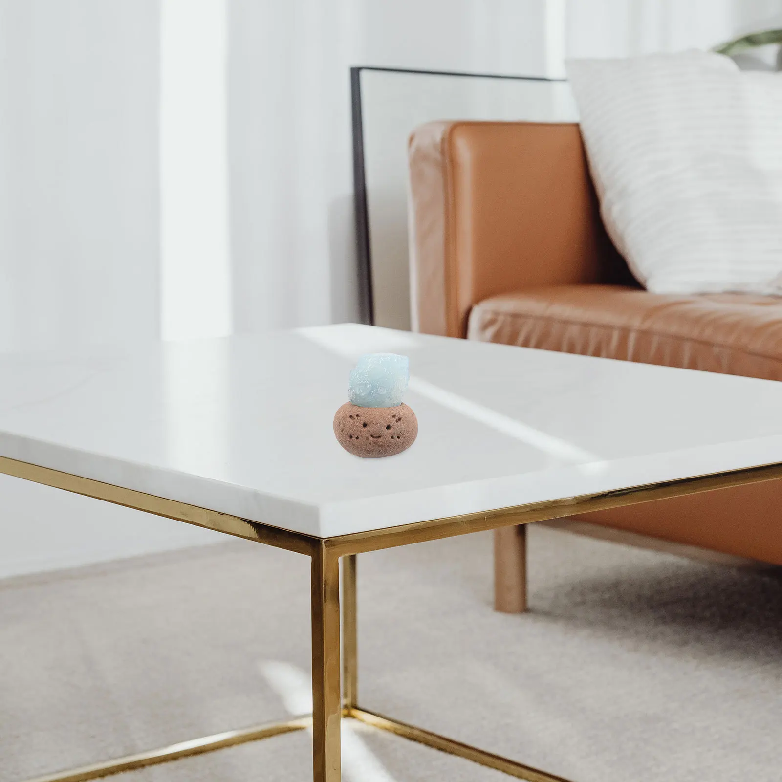 

Natural Raw Sea Crystal Stone Ornament Handpolished Desktop Decoration Office Crystal Stone Adornment for Living