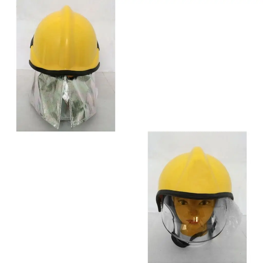 Firefighter Helmet Safety Impact with Shawl Adjust Strap Heat Corrosion Resistant for Fire Disasters