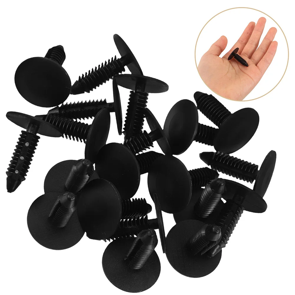 

30pcs Car Interior Clips Black Nylon Fasteners For Trunk Lining Durable Auto Body Retainers Bumper Shield Attachment Clips