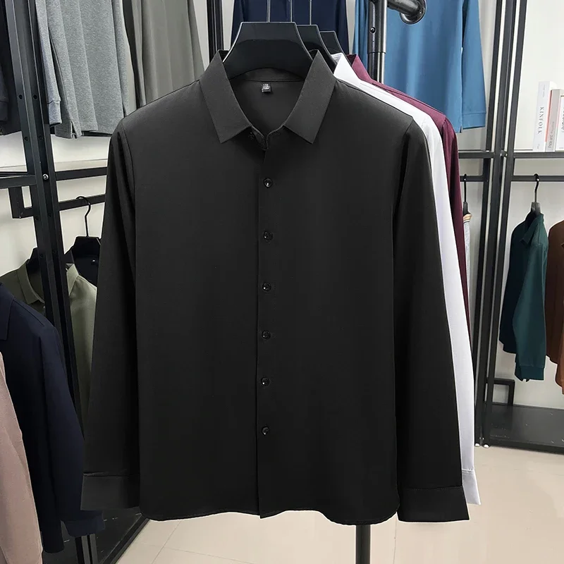 

Mens Slim Fit Long Sleeve Dress Shirt Wrinkle Resistant Tops Breathable Casual Shirts For Men Office Business Activities