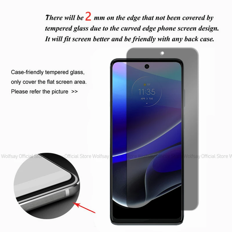 2/4PCS Privacy Screen Protector For Motorola Moto G Stylus 5G 2022 Anti-Spy Tempered Glass Motorola Moto G Stylus 5G 2022 Glass