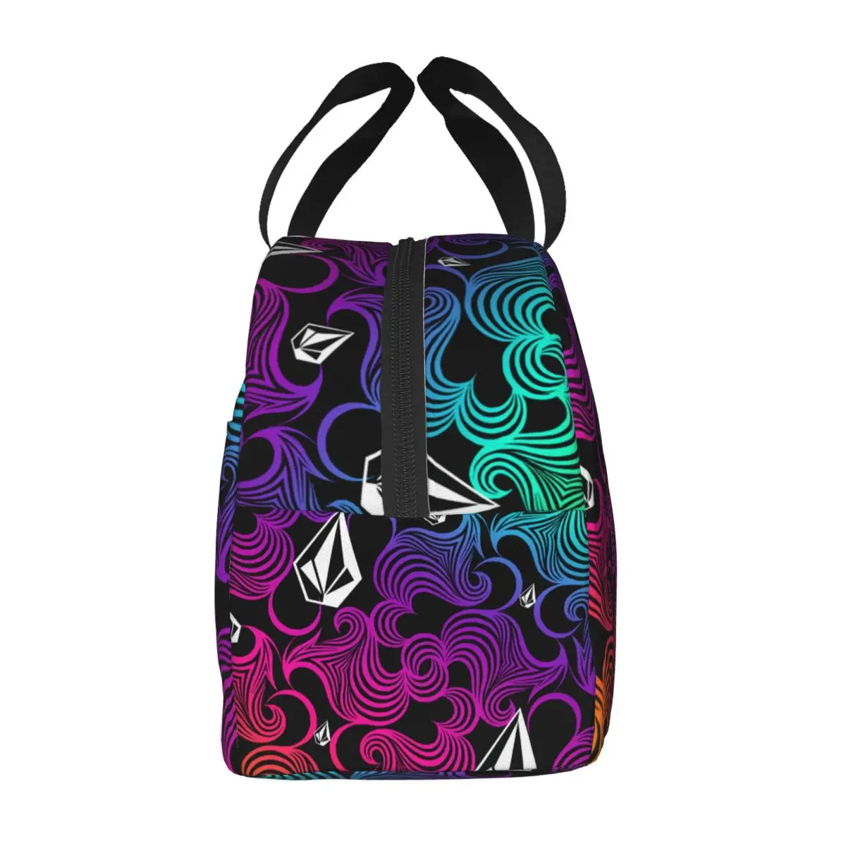 Custom Volcoms Symbol Thermal Insulated Lunch Bags Women Resuable Lunch Tote for School Office Outdoor Storage Food Box