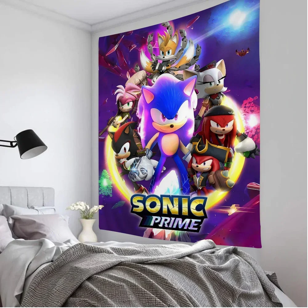 Sonic Characters Colorful Tapestry Wall Hanging Bohemian Wall Tapestries Mandala Wall Hanging Sheets