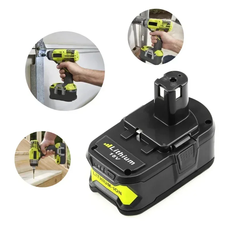 6000mAh 18V For RYOBI P108 One+ Plus Battery 18 Volt Lithium-Ion Power Tools Battery P104 P107 P108 RB18L20 RB18L50 RB18L40