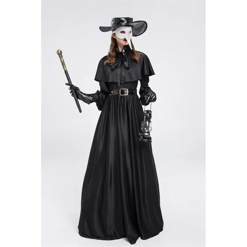 جديد هالوين تأثيري طبيب الطاعون الظلام الزنزانة بطل زي الغراب منقار قناع المرحلة زي حفلة