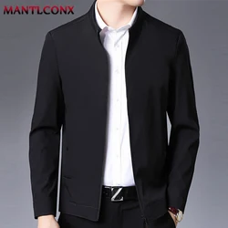 L-3XL Casual Slim Fit Zipper Jacket Men Thin Business Jacket Men Clothing Office Dress Coat Men's Jacket Outerwear Spring Autumn